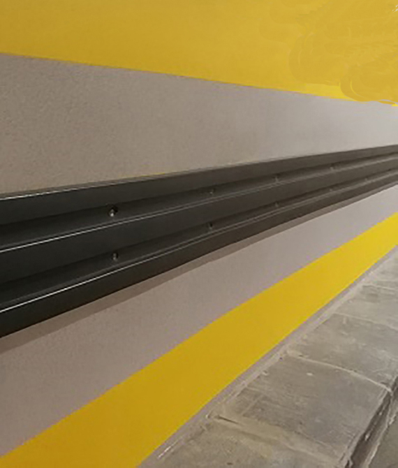 Single Yellow Strip Rubber Wall Guard